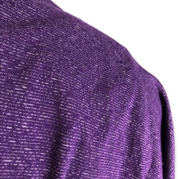 Croft & Barrow Long Sleeve Turtleneck Shirt in Plum Purple with Metallic… - Picture 4 of 9